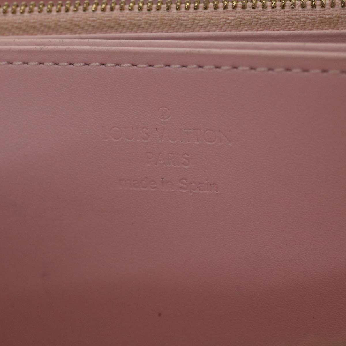 LOUIS VUITTON Monogram Vernis Zippy Venice Long Wallet Pink M62945 LV Auth 38184