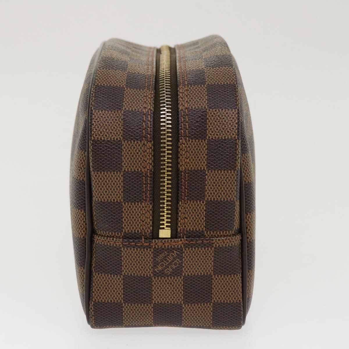 LOUIS VUITTON Damier Ebene Trousse Toilette 25 Clutch Bag N47623 LV Auth 38186