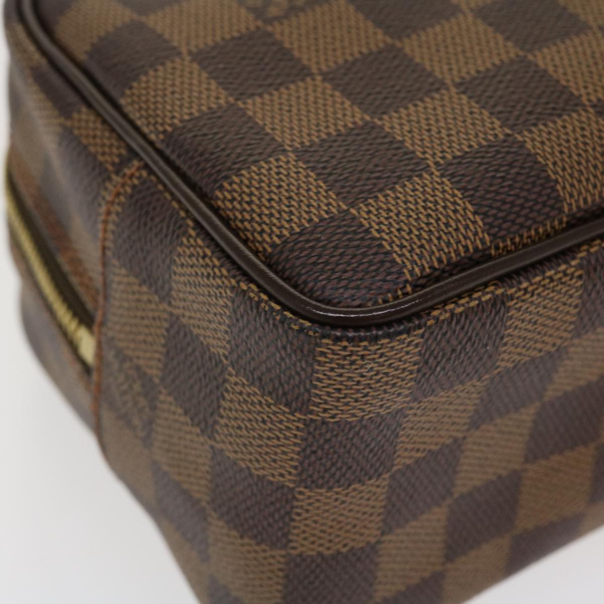 LOUIS VUITTON Damier Ebene Trousse Toilette 25 Clutch Bag N47623 LV Auth 38186