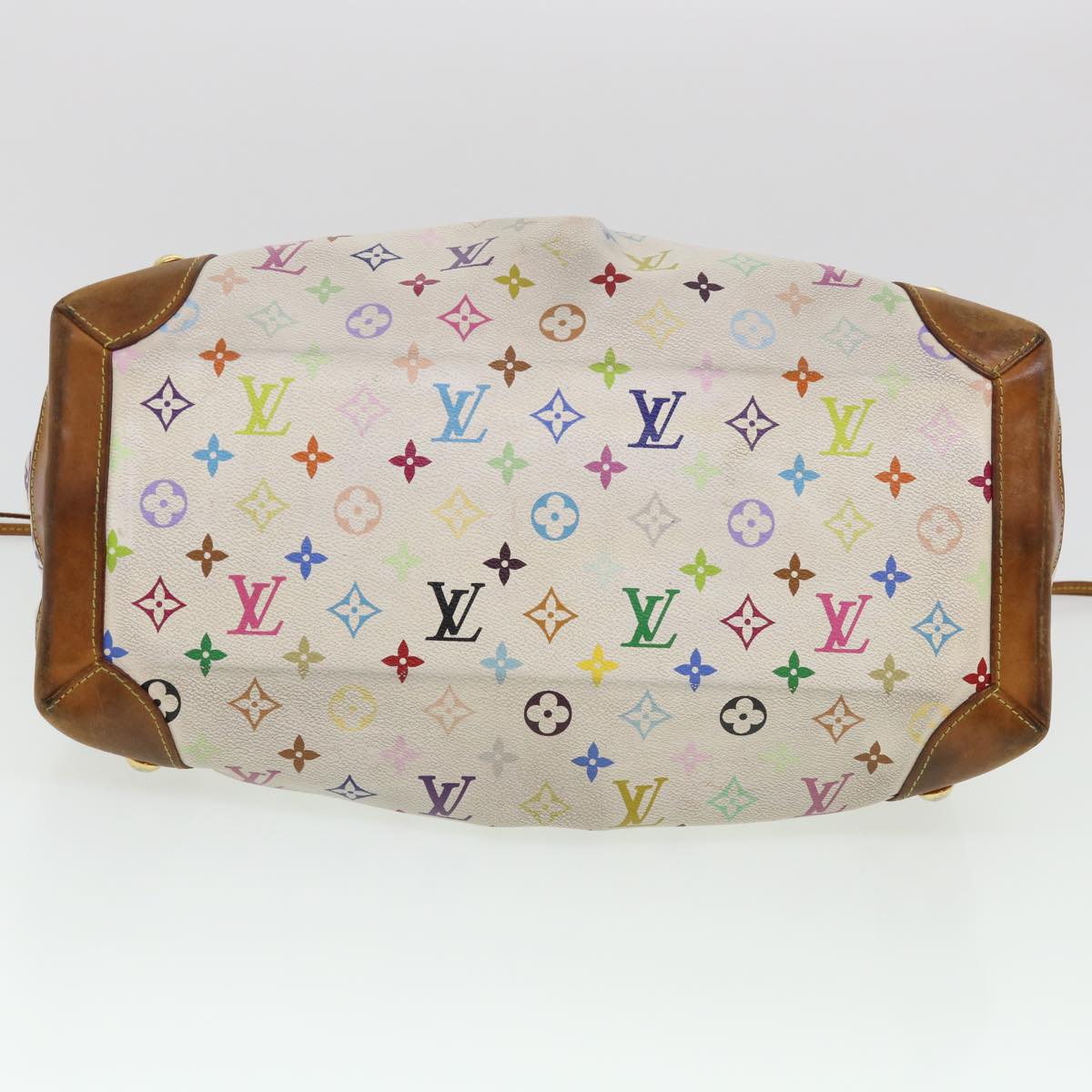 LOUIS VUITTON Monogram Multicolor Ursula Tote Bag White M40123 LV Auth 38190