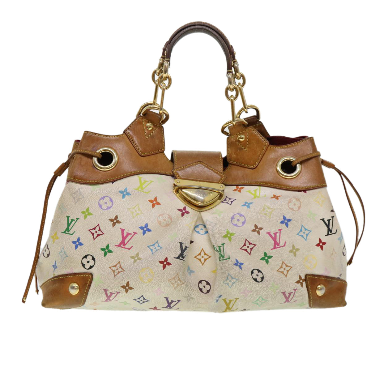 LOUIS VUITTON Monogram Multicolor Ursula Tote Bag White M40123 LV Auth 38190