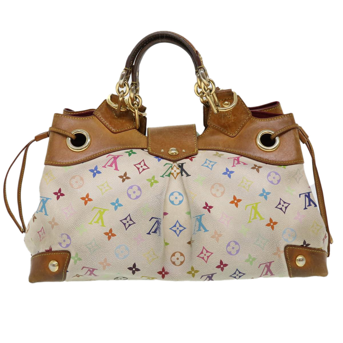 LOUIS VUITTON Monogram Multicolor Ursula Tote Bag White M40123 LV Auth 38190 - 0