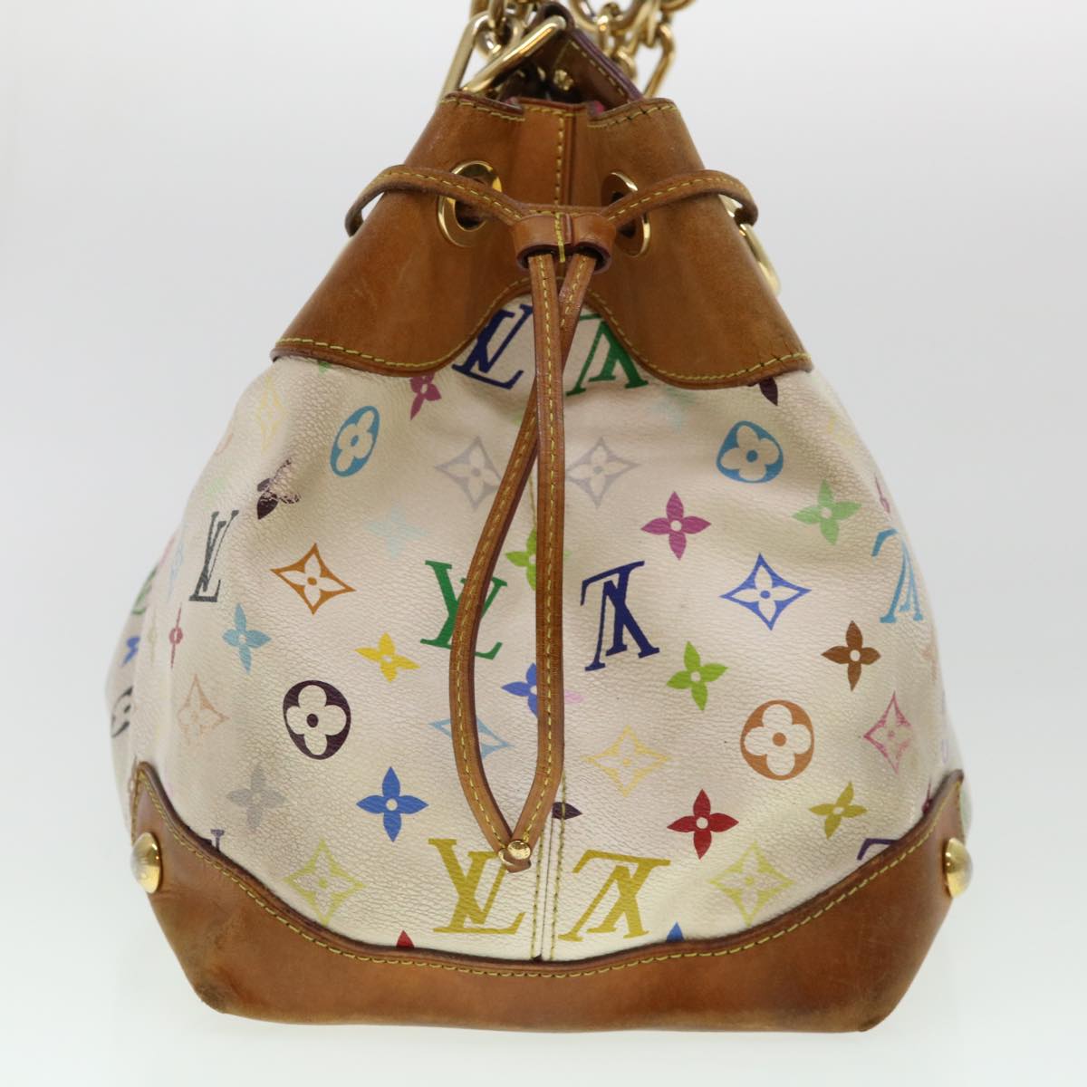 LOUIS VUITTON Monogram Multicolor Ursula Tote Bag White M40123 LV Auth 38190