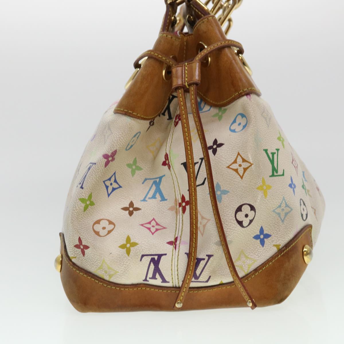 LOUIS VUITTON Monogram Multicolor Ursula Tote Bag White M40123 LV Auth 38190