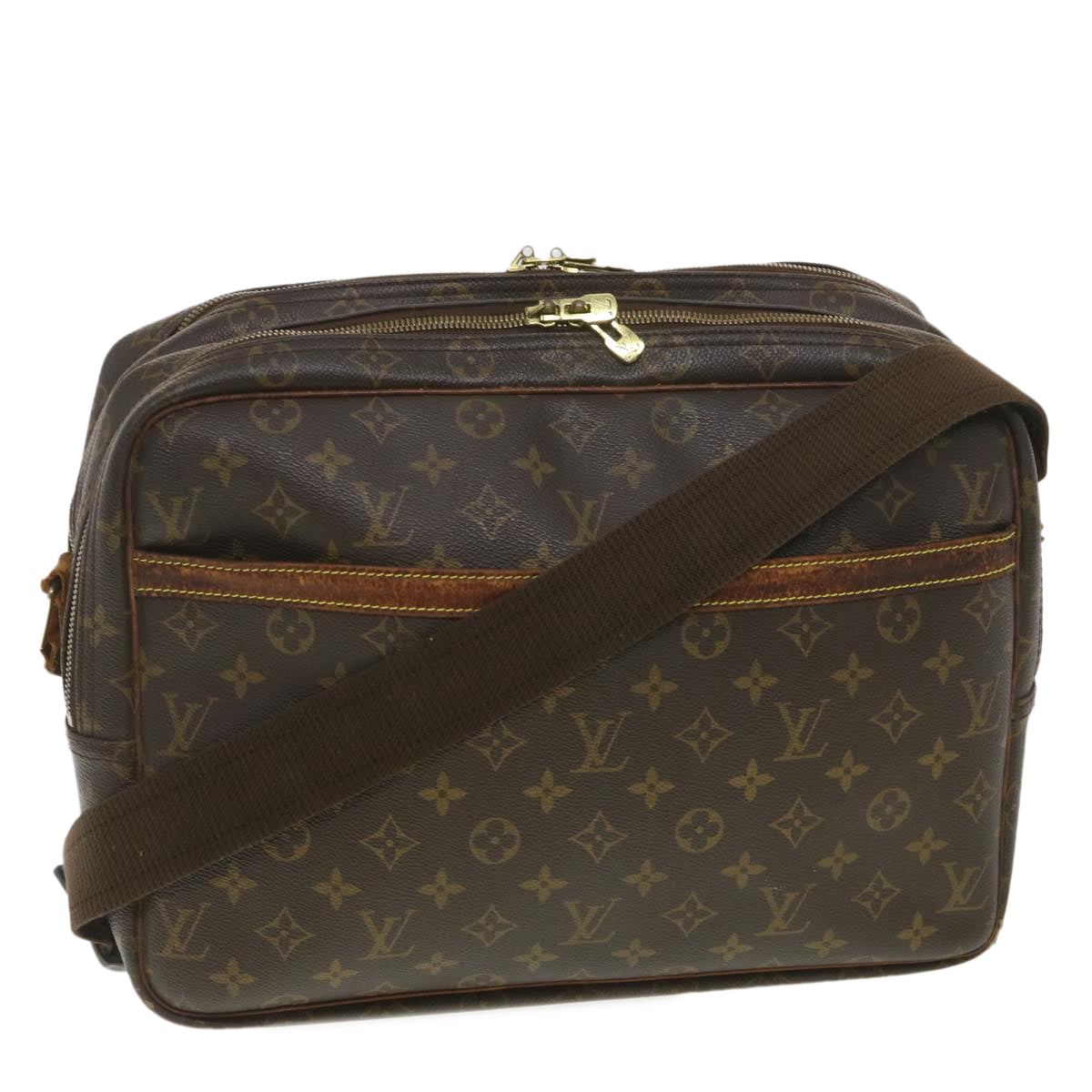 LOUIS VUITTON Monogram Reporter GM Shoulder Bag M45252 LV Auth 38208