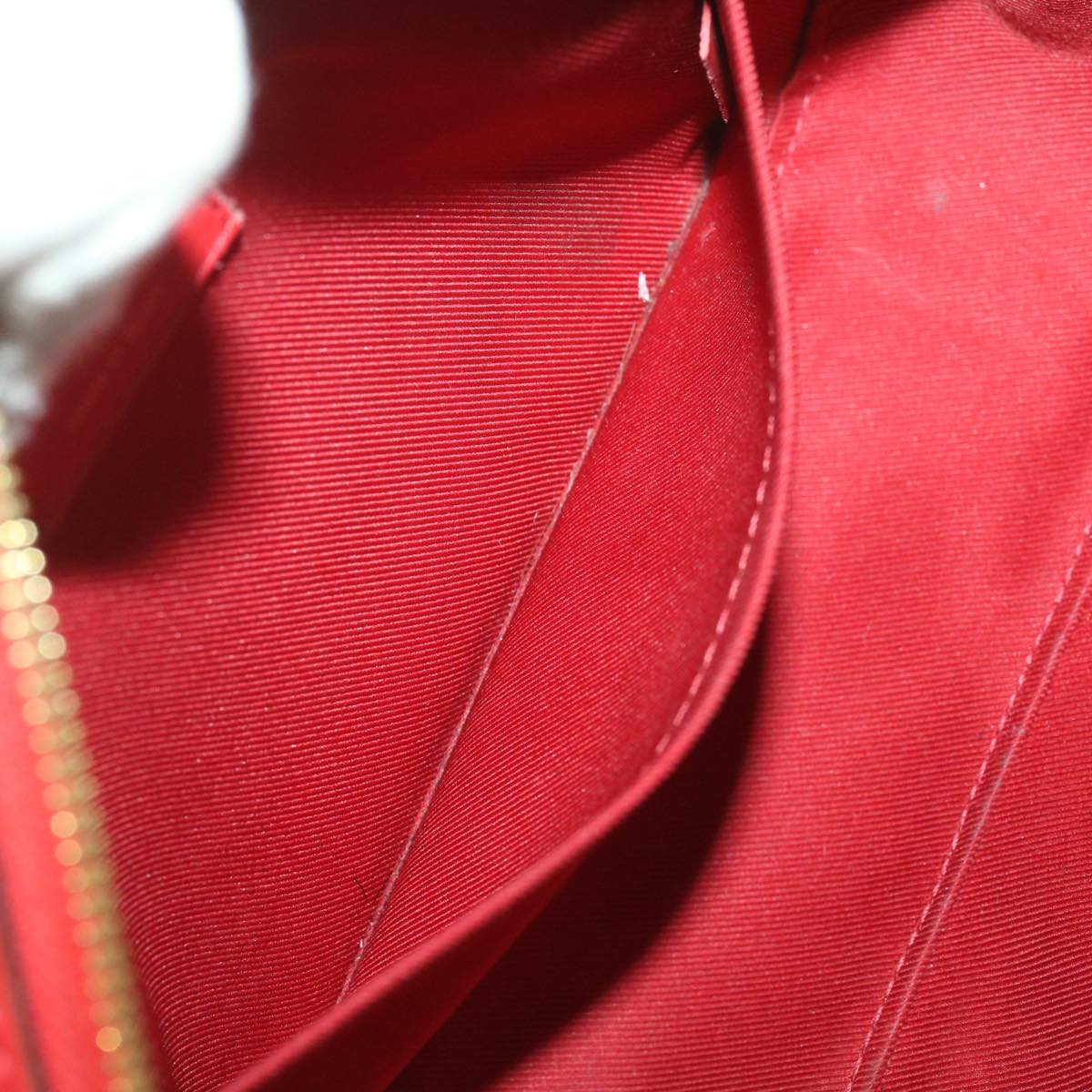 LOUIS VUITTON Monogram Saintonge Shoulder Bag Red M43556 LV Auth 38215