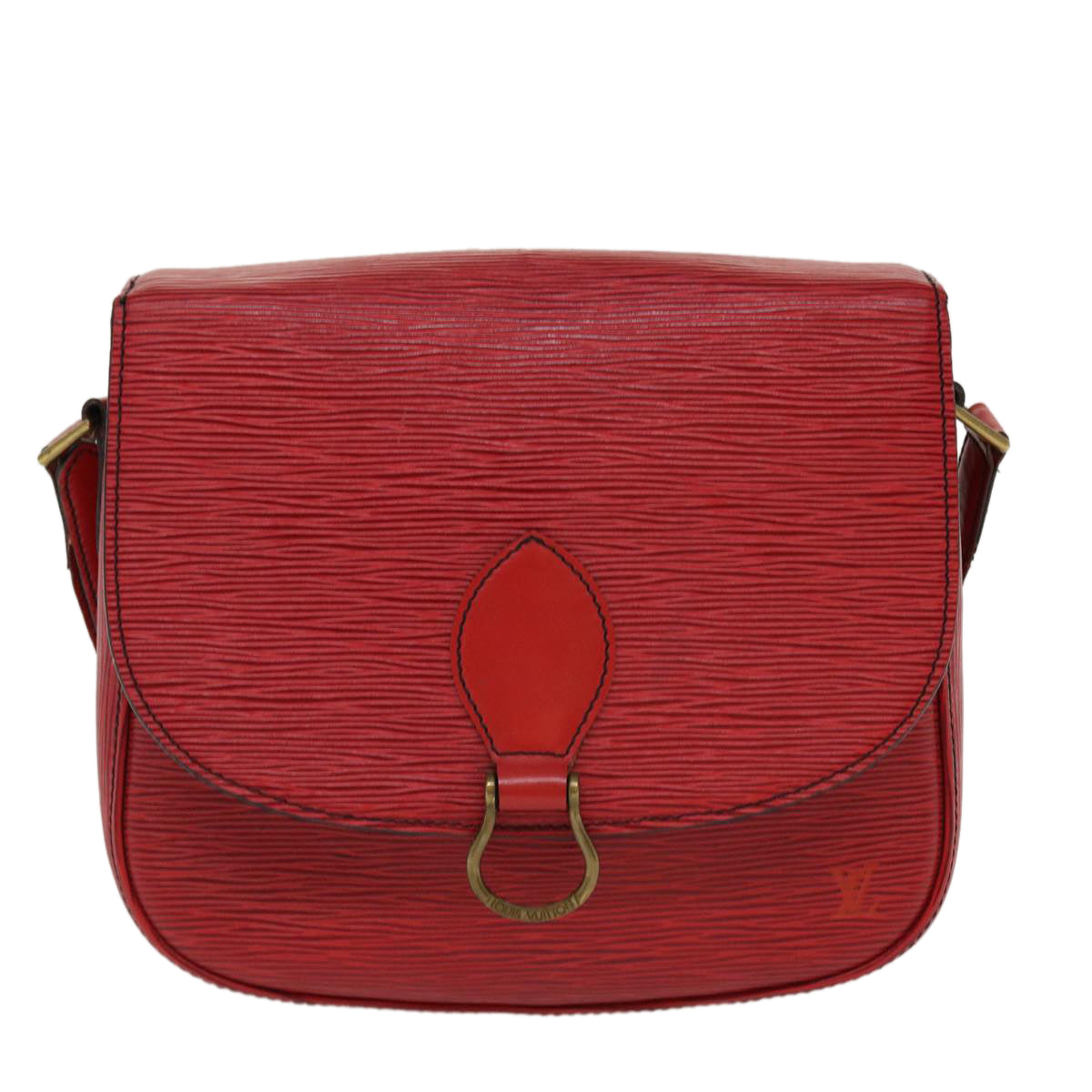 LOUIS VUITTON Epi Saint Cloud GM Shoulder Bag Red M52197 LV Auth 38231