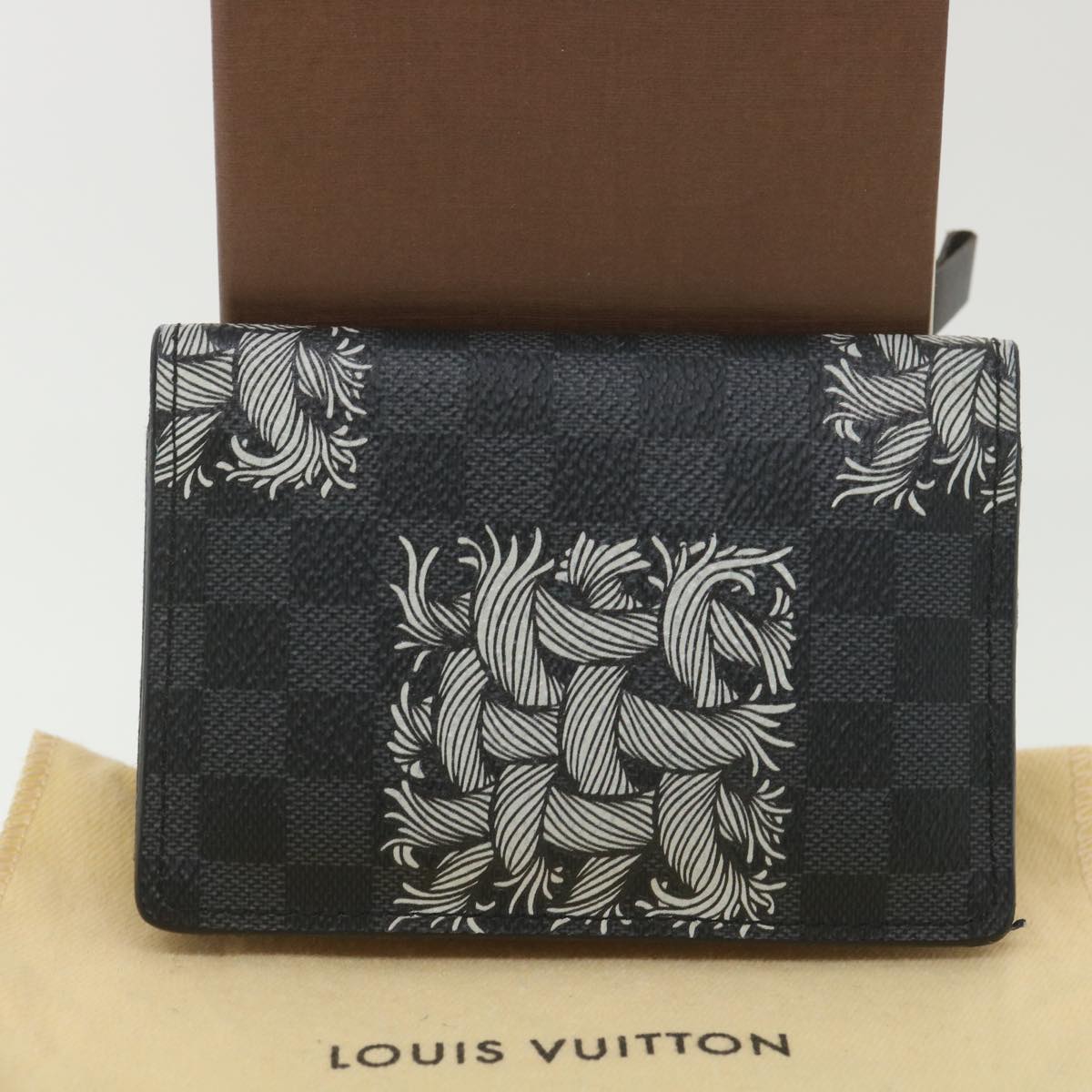 LOUIS VUITTON Damier Graphite Organizer De Poch Card Case N61213 LV Auth 38237