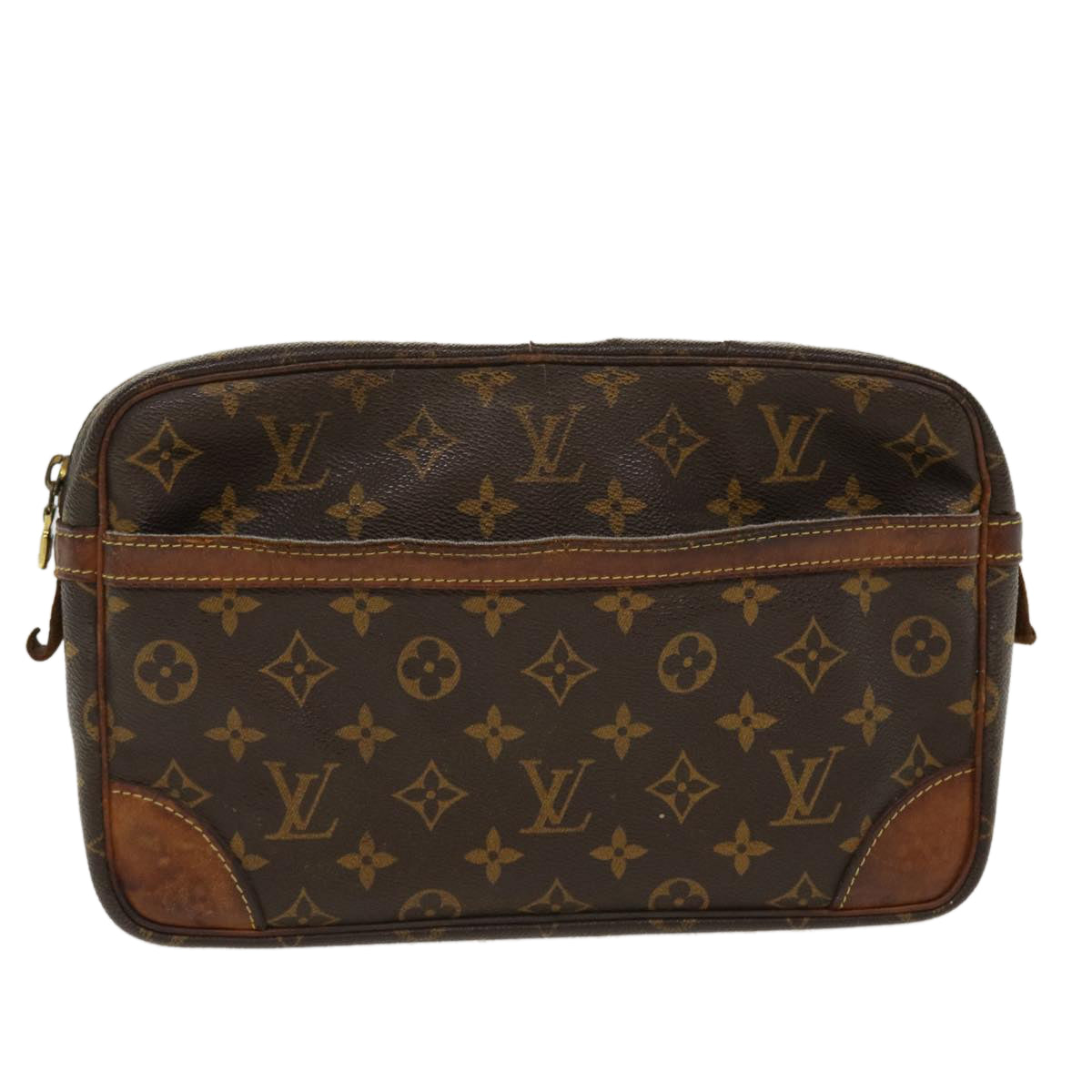 LOUIS VUITTON Monogram Compiegne 28 Clutch Bag M51845 LV Auth 38246