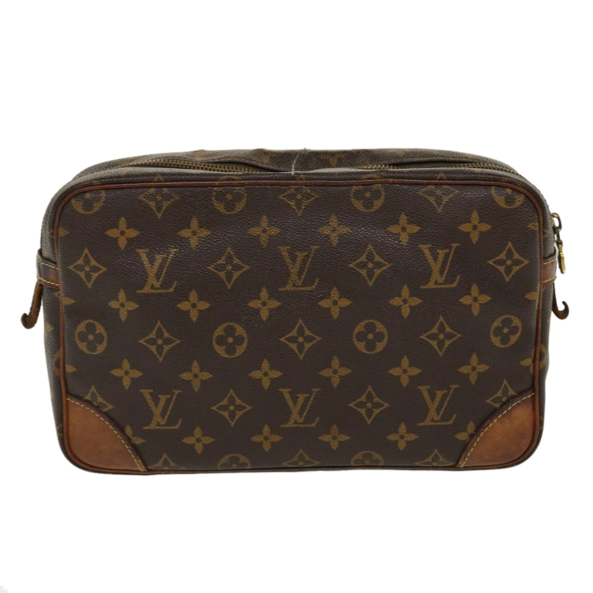 LOUIS VUITTON Monogram Compiegne 28 Clutch Bag M51845 LV Auth 38246