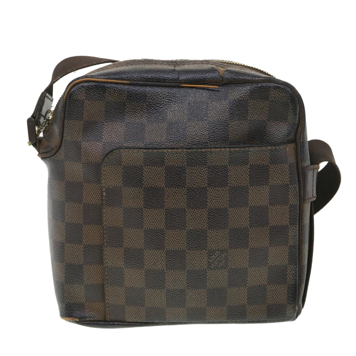 LOUIS VUITTON Damier Ebene Olaf PM Shoulder Bag N41442 LV Auth 38275