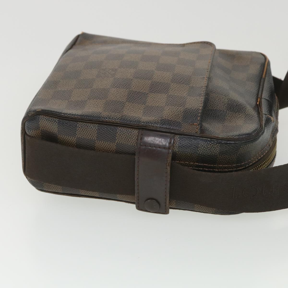 LOUIS VUITTON Damier Ebene Olaf PM Shoulder Bag N41442 LV Auth 38275