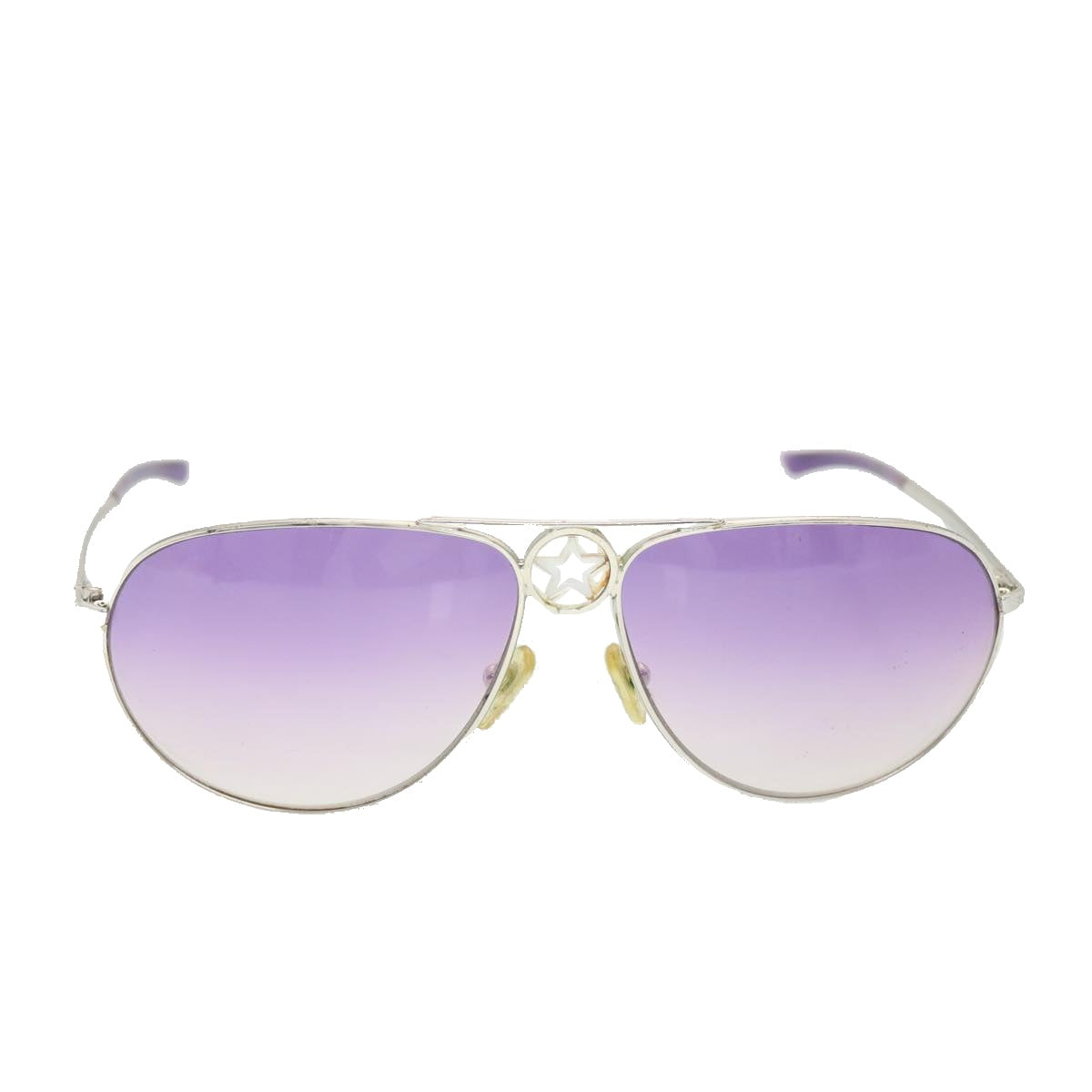 Christian Dior Sunglasses Metal Purple Silver Auth 38277 - 0