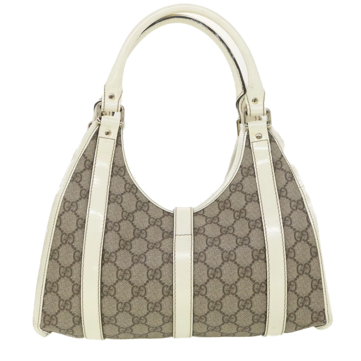 GUCCI GG Supreme Hand Bag PVC Leather Beige 203495 Auth 38280 - 0