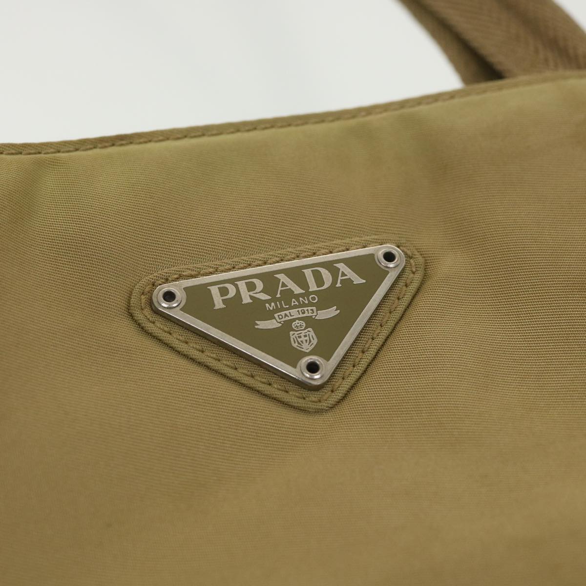 PRADA Shoulder Bag Nylon Khaki Auth 38297