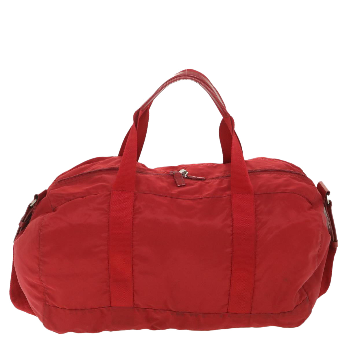 PRADA Boston Bag Nylon 2way Red Auth 38300 - 0