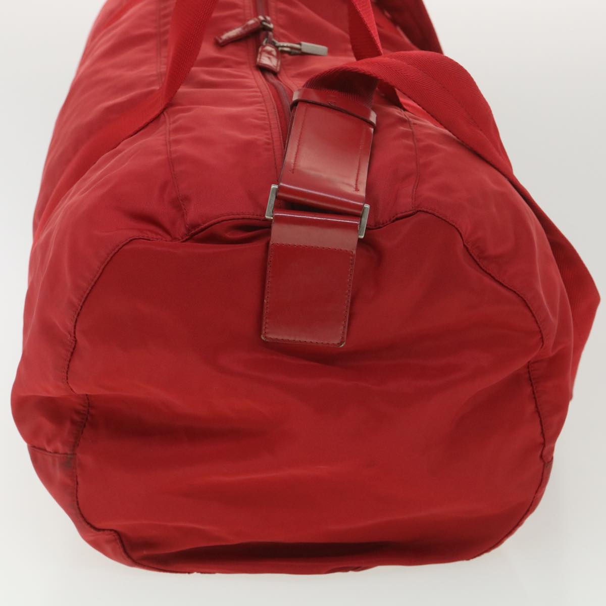 PRADA Boston Bag Nylon 2way Red Auth 38300