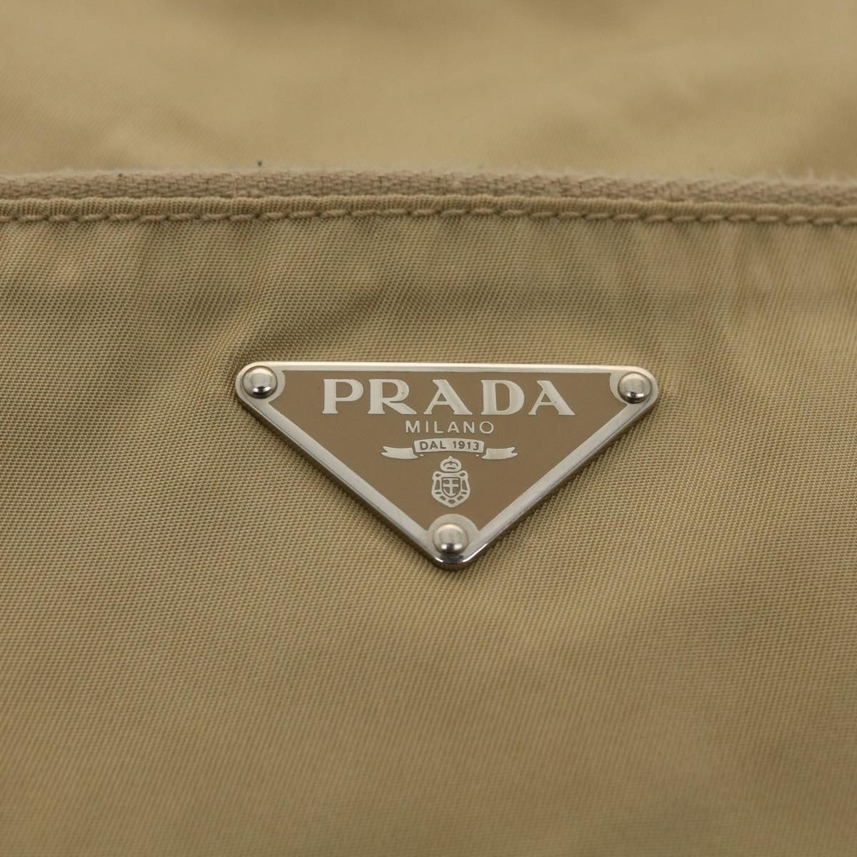 PRADA Shoulder Bag Nylon Khaki Auth 38312