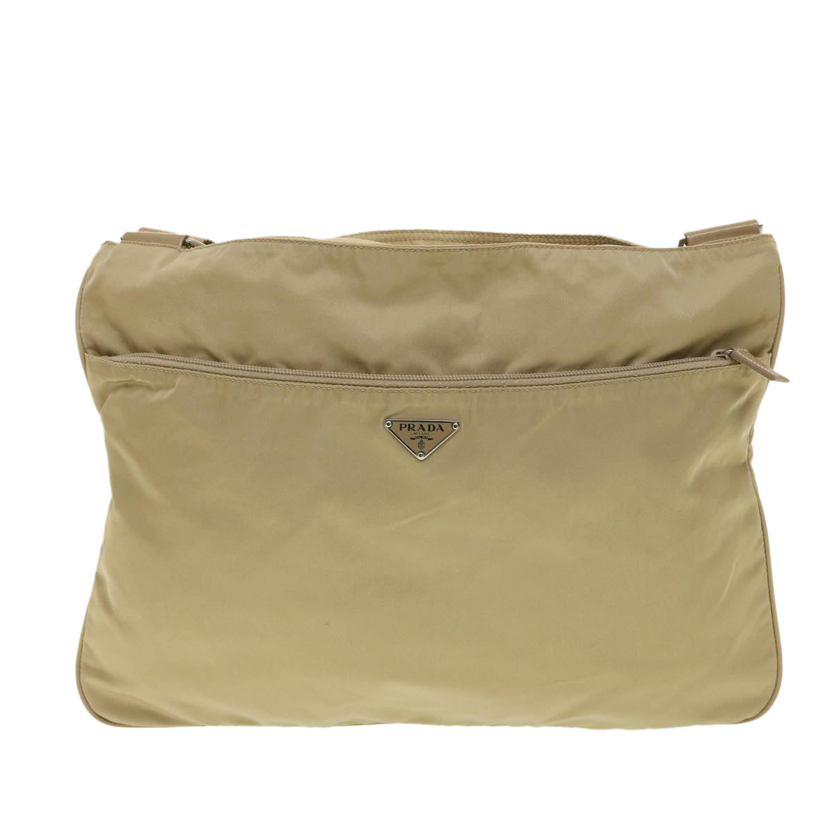 PRADA Shoulder Bag Nylon Khaki Auth 38312