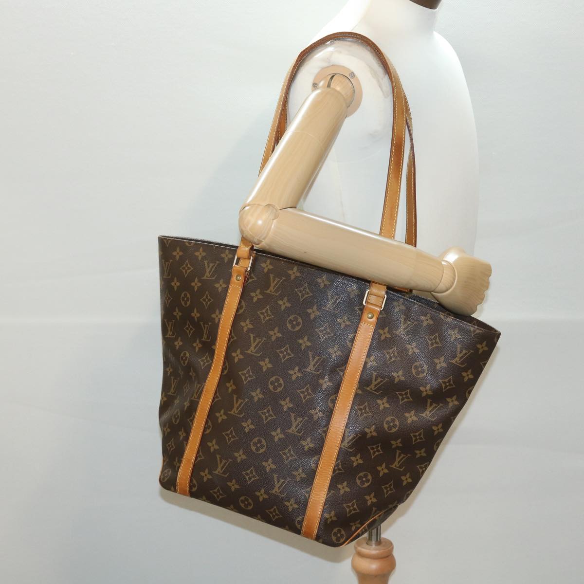 LOUIS VUITTON Monogram Sac Shopping Tote Bag M51108 LV Auth 38337