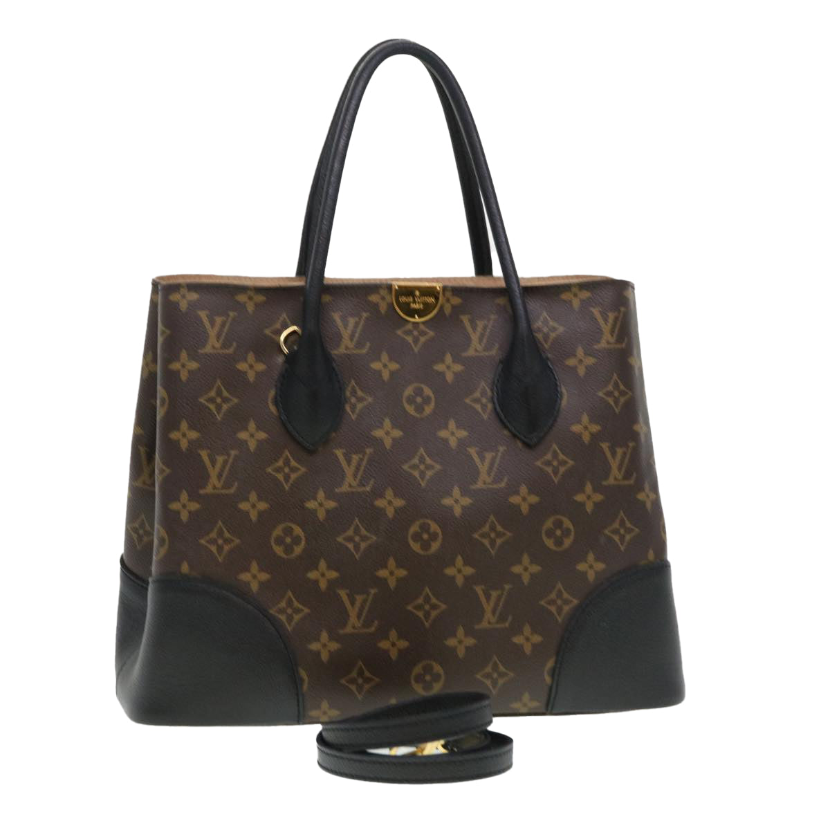 LOUIS VUITTON Monogram Flandrin Tote Bag Black M41595 LV Auth 38344