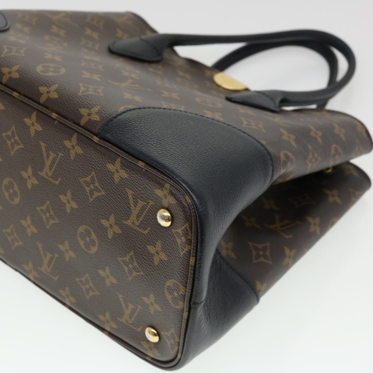 LOUIS VUITTON Monogram Flandrin Tote Bag Black M41595 LV Auth 38344