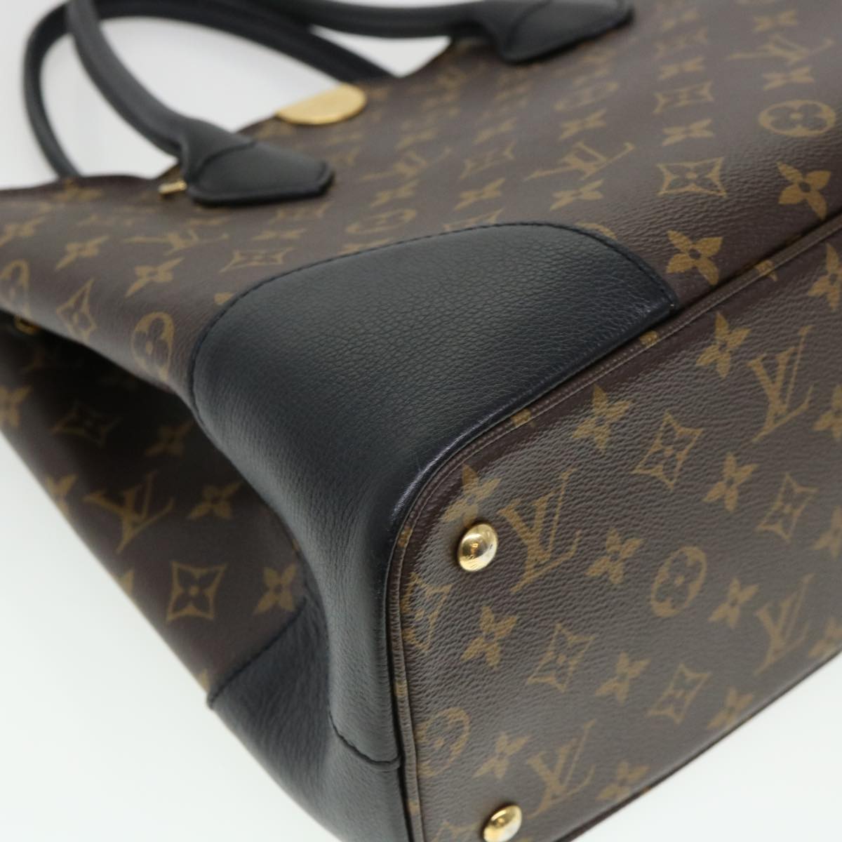 LOUIS VUITTON Monogram Flandrin Tote Bag Black M41595 LV Auth 38344