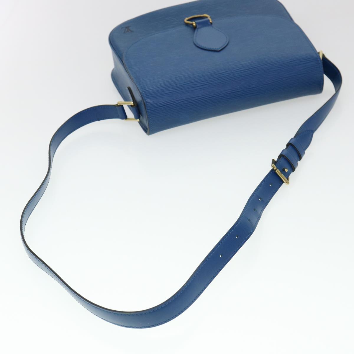 LOUIS VUITTON Epi Saint Cloud GM Shoulder Bag Blue M52195 LV Auth 38350