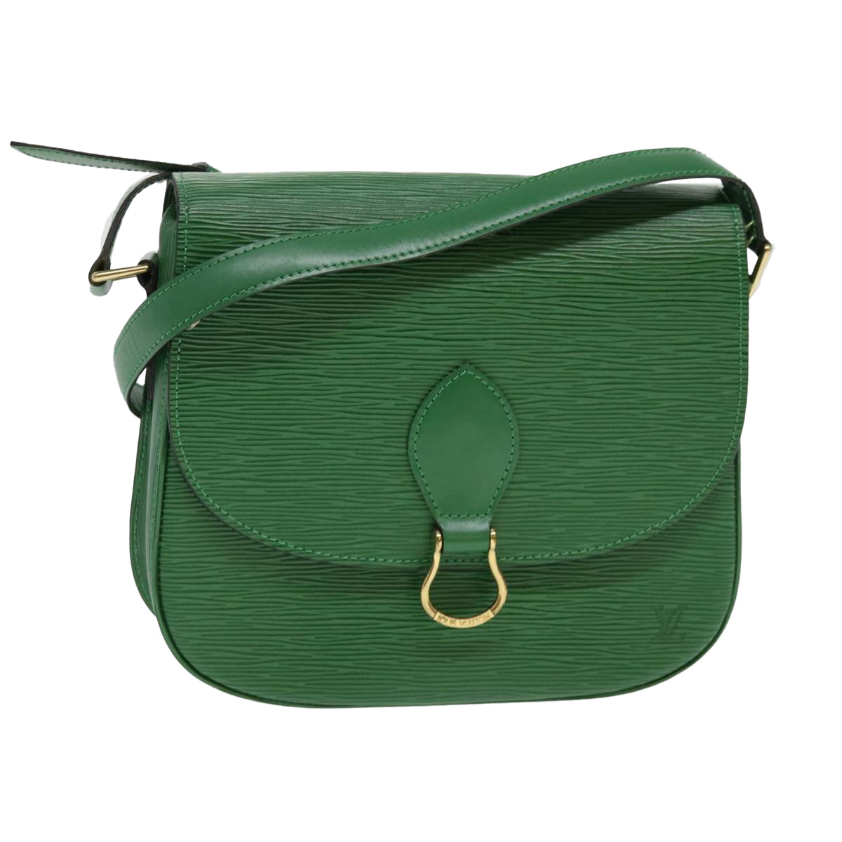 LOUIS VUITTON Epi Saint Cloud GM Shoulder Bag Green M52194 LV Auth 38351