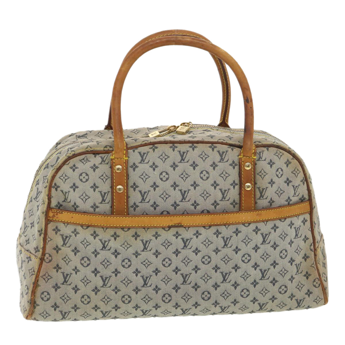 LOUIS VUITTON Monogram Mini Marie Hand Bag Blue M92003 LV Auth 38362