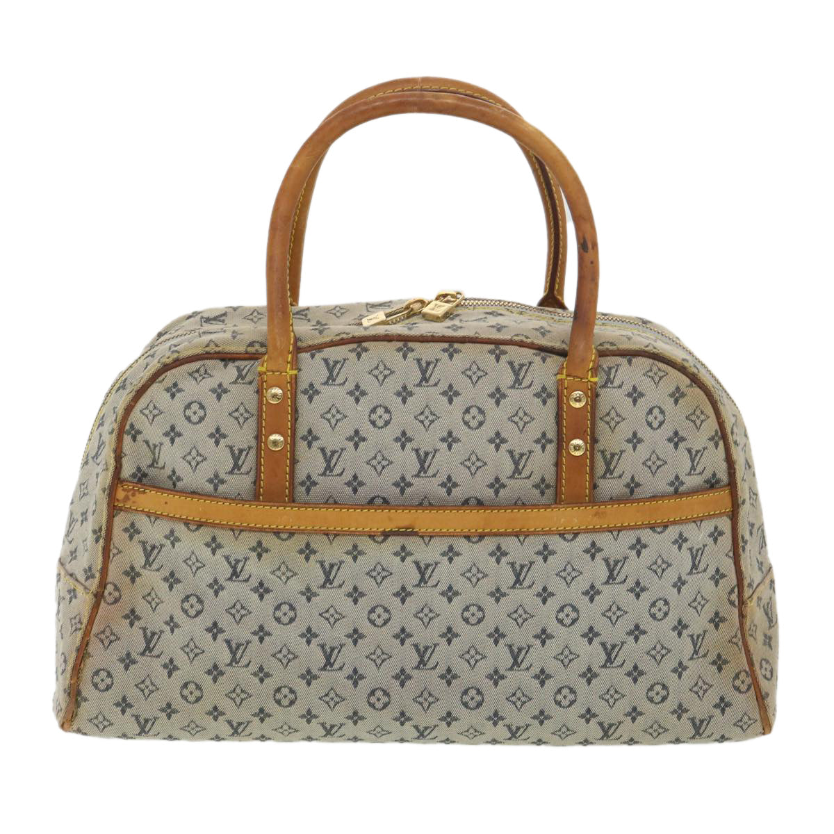 LOUIS VUITTON Monogram Mini Marie Hand Bag Blue M92003 LV Auth 38362