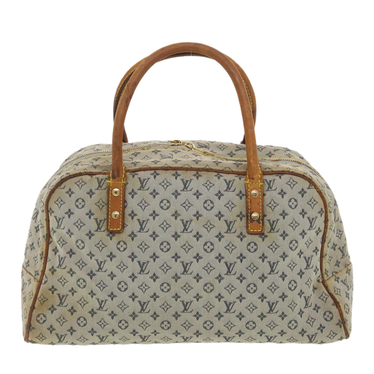 LOUIS VUITTON Monogram Mini Marie Hand Bag Blue M92003 LV Auth 38362