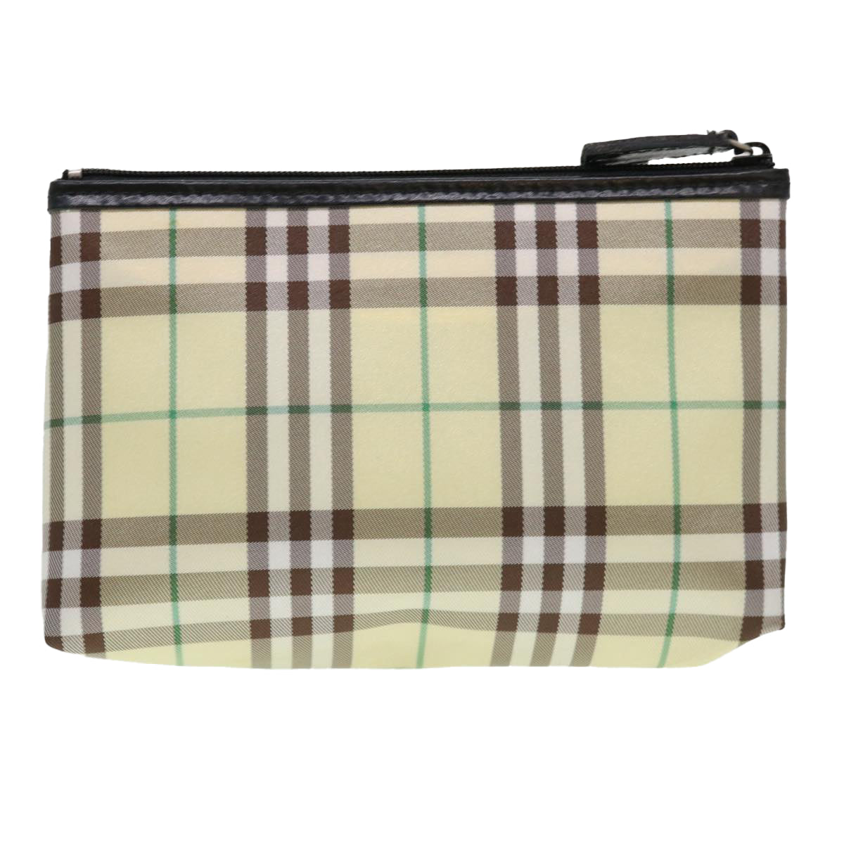 BURBERRY Nova Check Pouch Nylon Beige Auth 38384 - 0