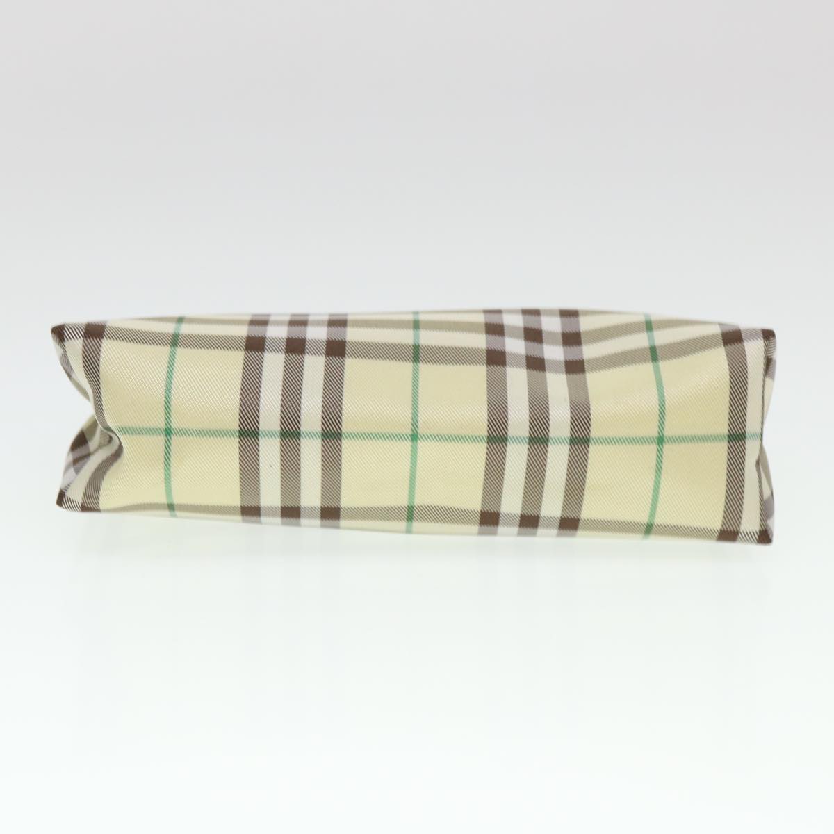 BURBERRY Nova Check Pouch Nylon Beige Auth 38384