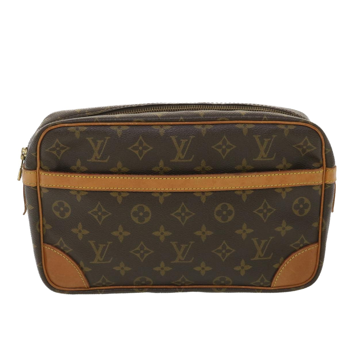 LOUIS VUITTON Monogram Compiegne 28 Clutch Bag M51845 LV Auth 38402