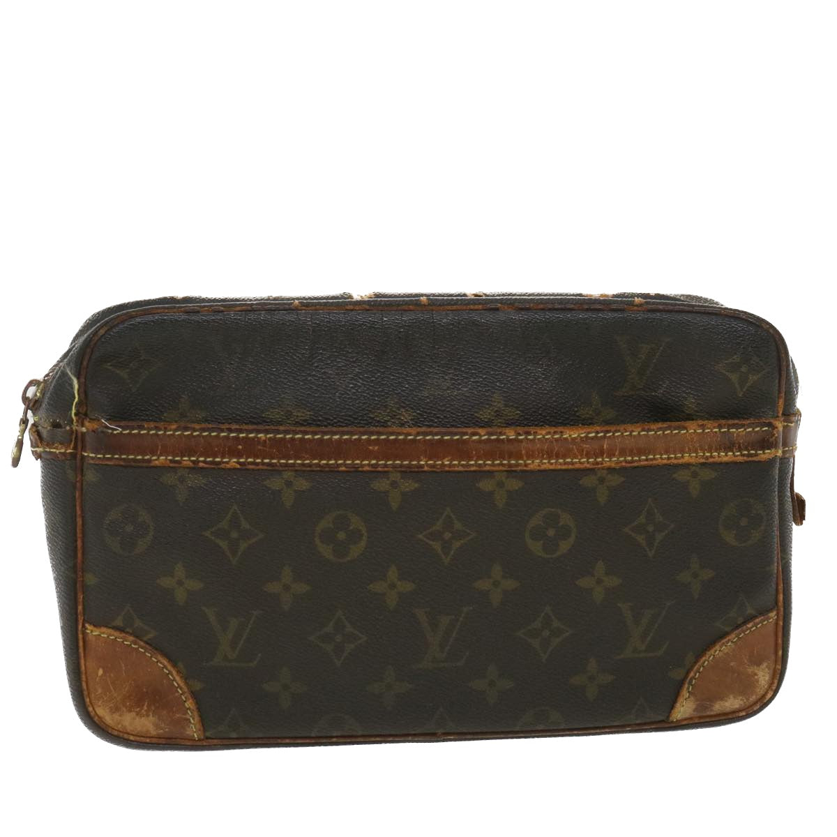 LOUIS VUITTON Monogram Compiegne 28 Clutch Bag M51845 LV Auth 38419