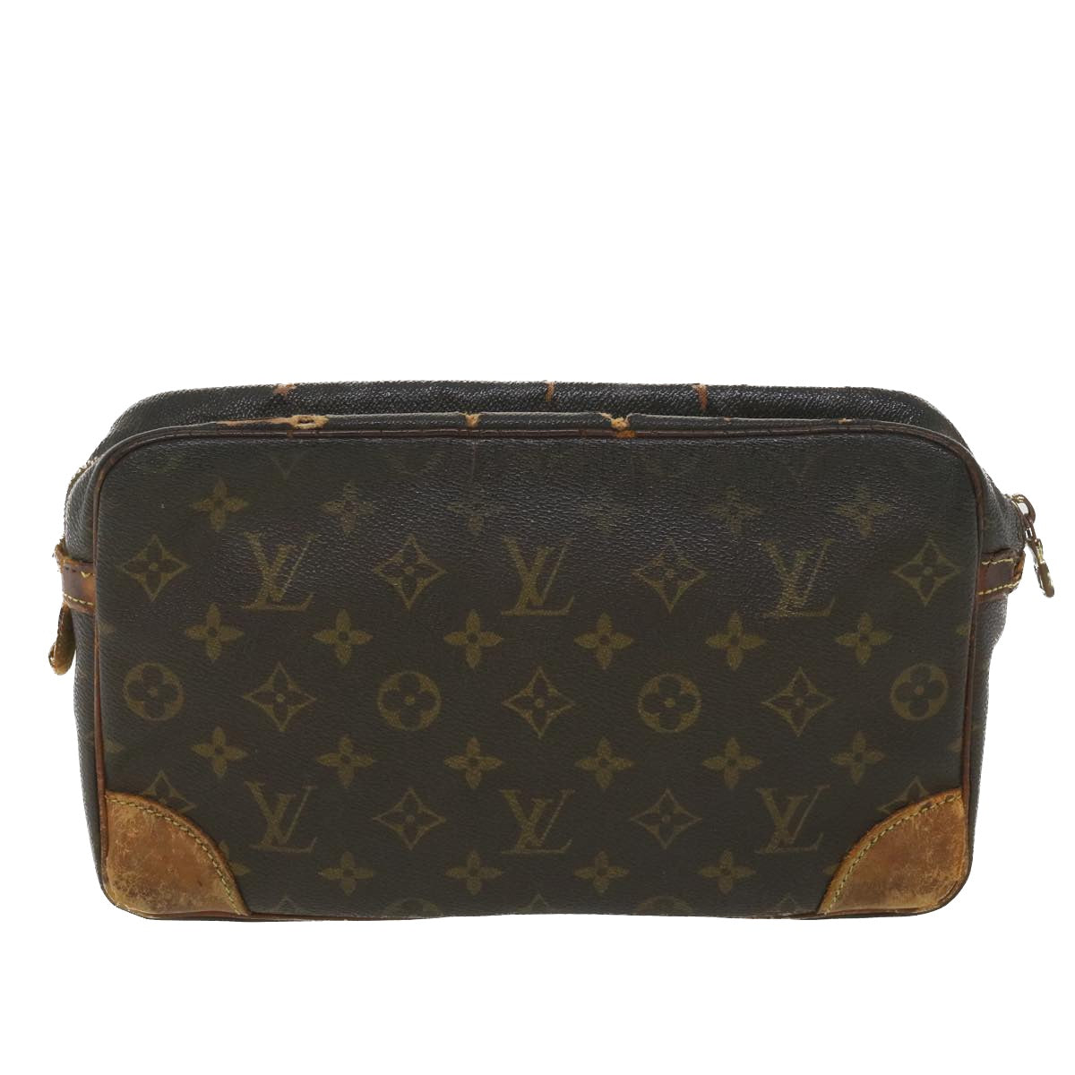 LOUIS VUITTON Monogram Compiegne 28 Clutch Bag M51845 LV Auth 38419