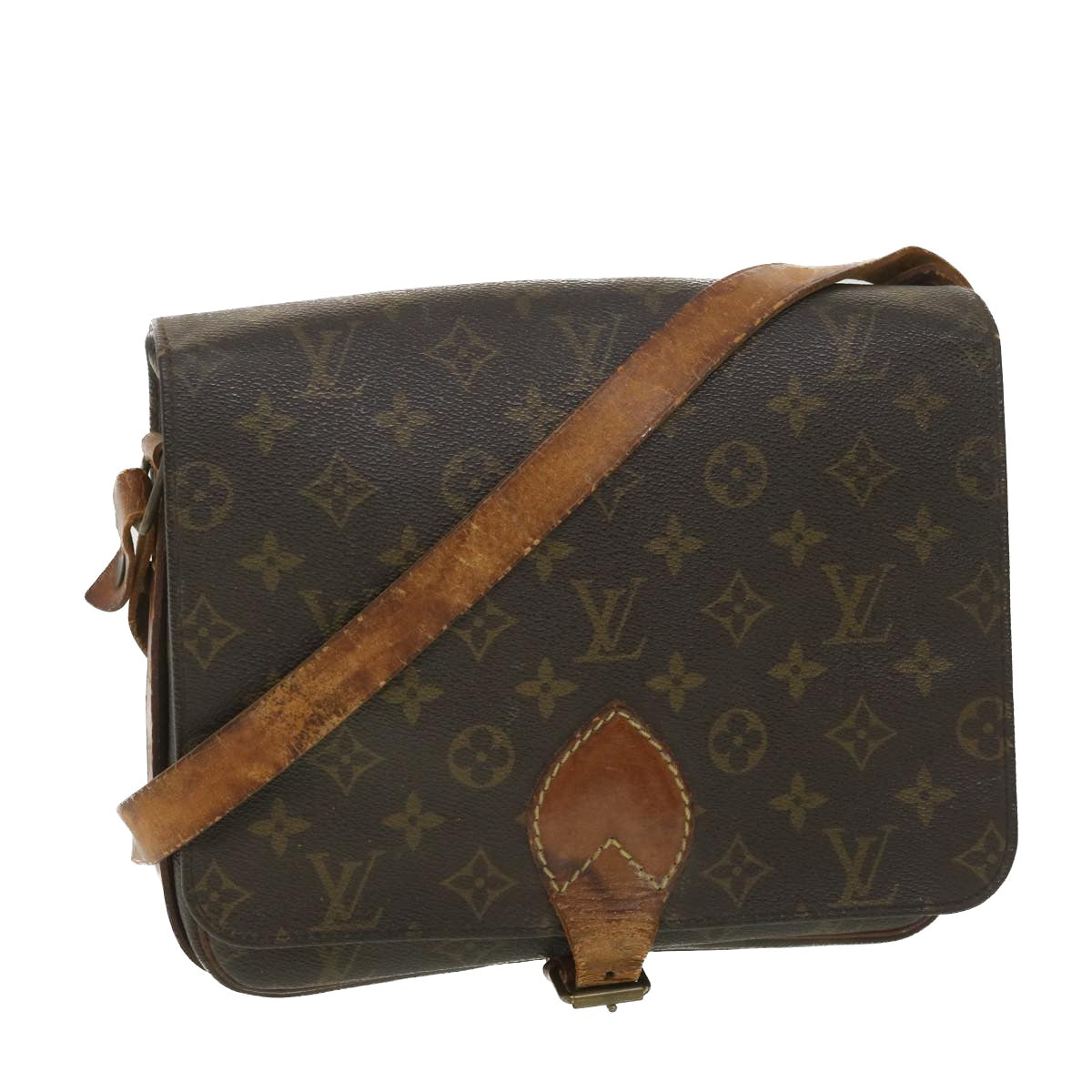 LOUIS VUITTON Monogram Cartouchiere GM Shoulder Bag M51252 LV Auth 38423