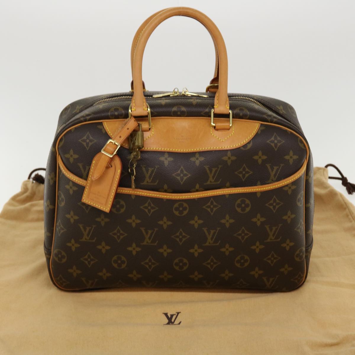 LOUIS VUITTON Monogram Deauville Hand Bag M47270 LV Auth 38427