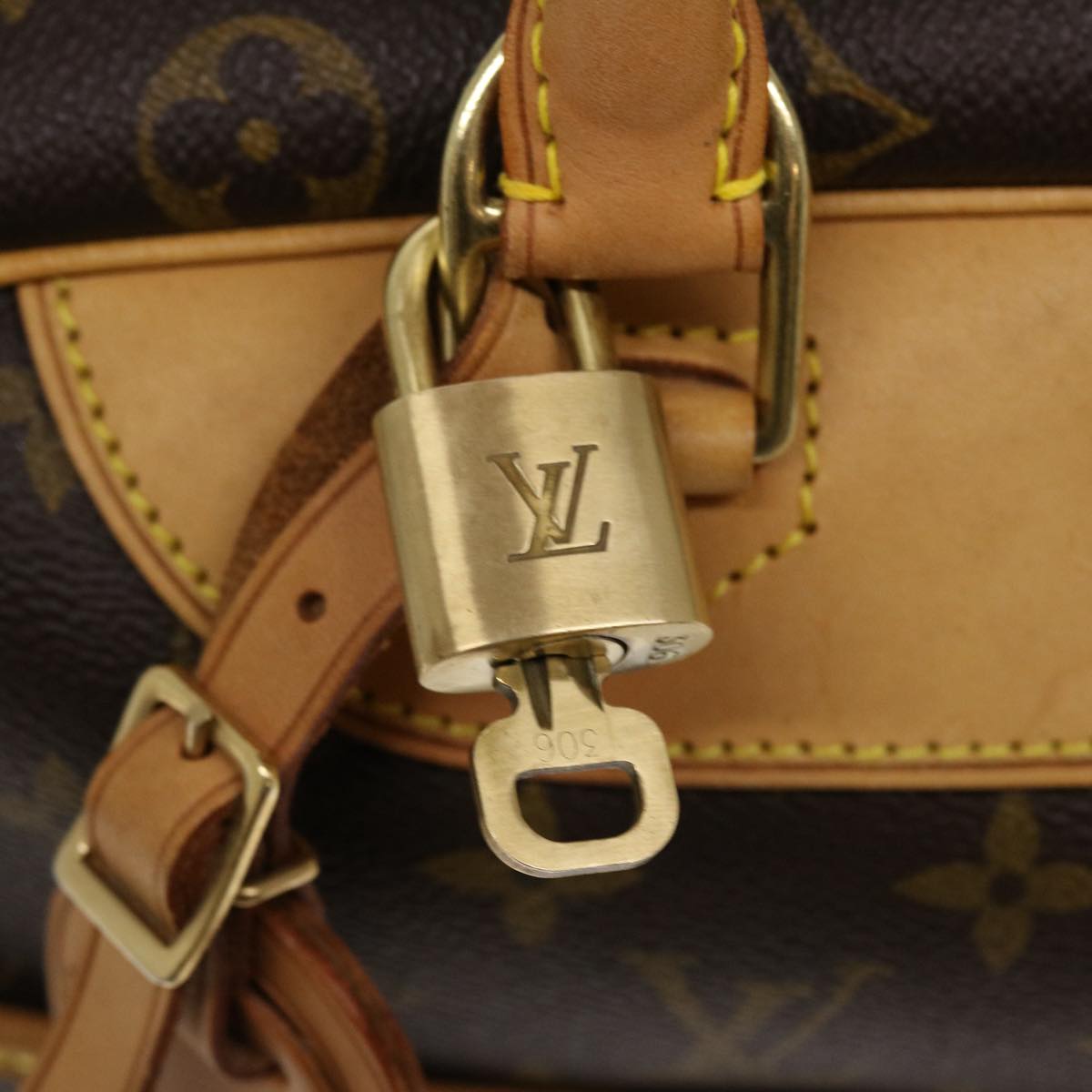 LOUIS VUITTON Monogram Deauville Hand Bag M47270 LV Auth 38428