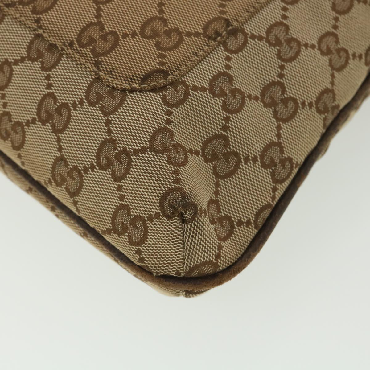 GUCCI GG Canvas Shoulder Bag Beige 122791 Auth 38436