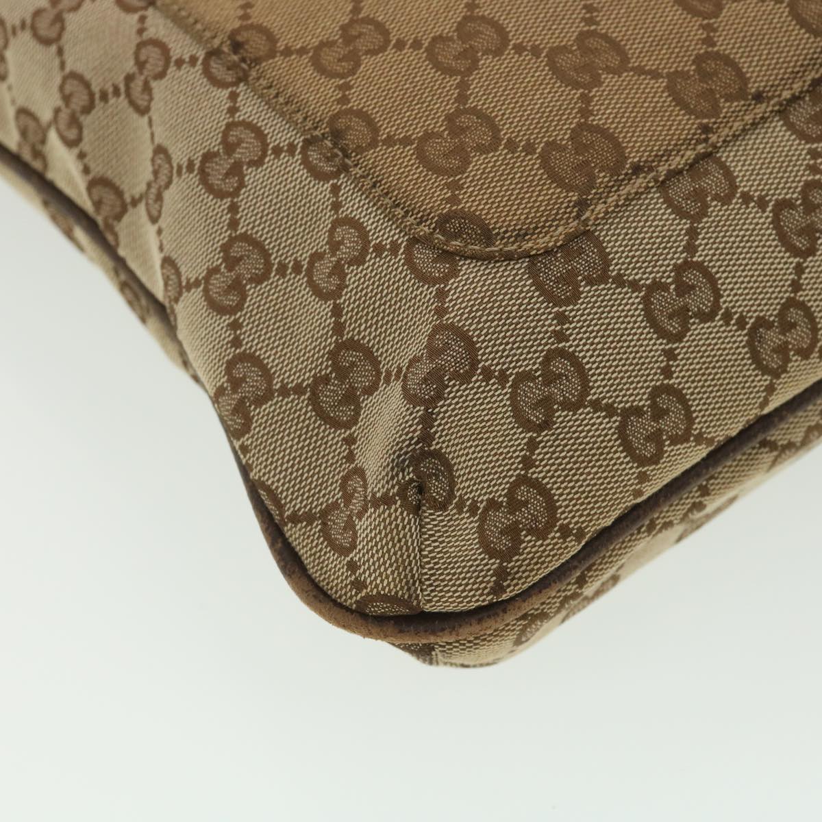 GUCCI GG Canvas Shoulder Bag Beige 122791 Auth 38436