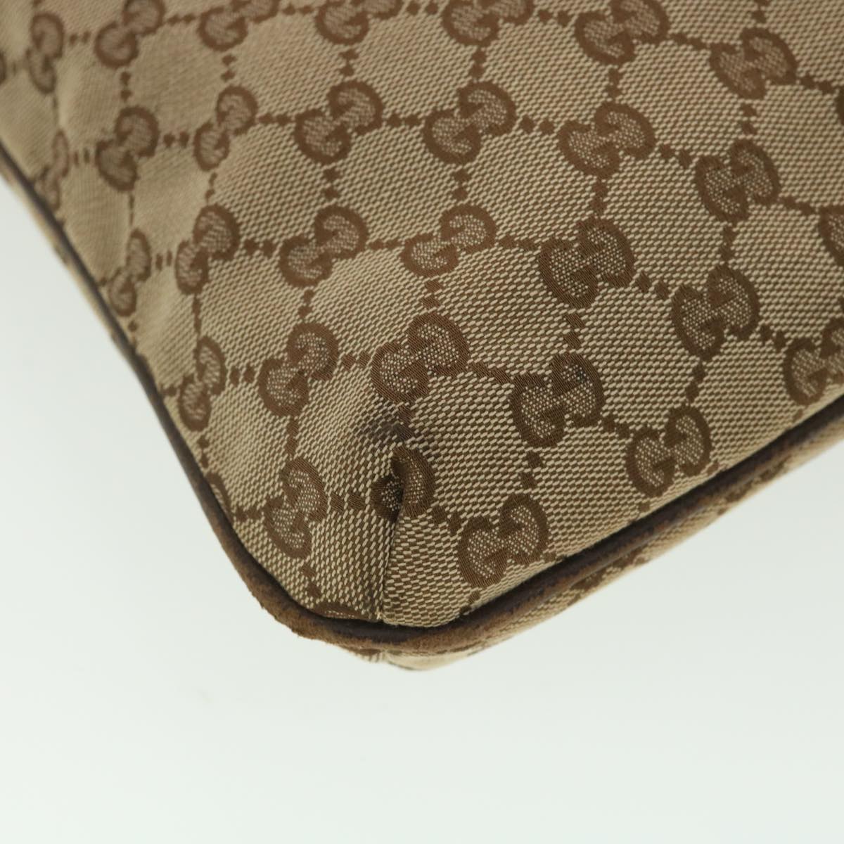 GUCCI GG Canvas Shoulder Bag Beige 122791 Auth 38436