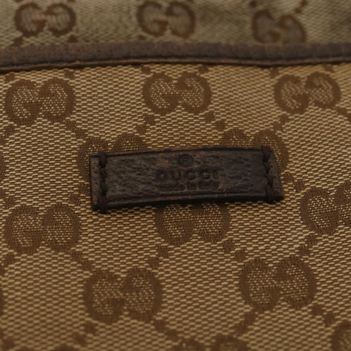 GUCCI GG Canvas Shoulder Bag Beige 122791 Auth 38436