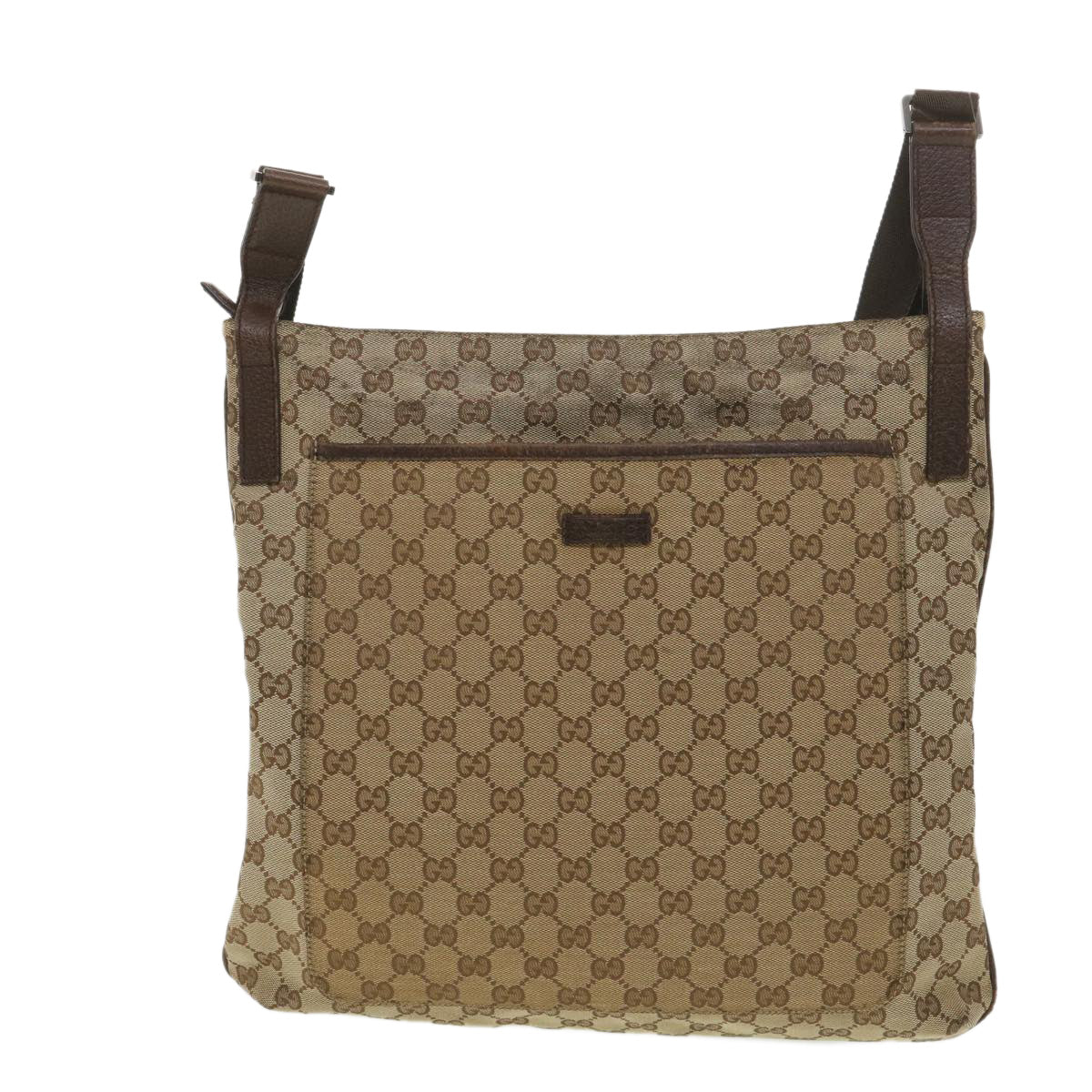 GUCCI GG Canvas Shoulder Bag Beige 122791 Auth 38436