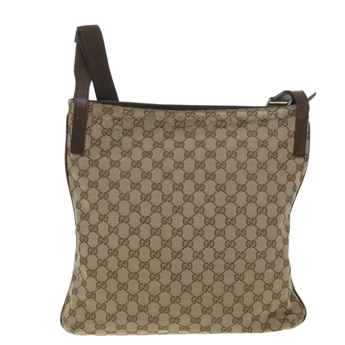 GUCCI GG Canvas Shoulder Bag Beige 122791 Auth 38436 - 0