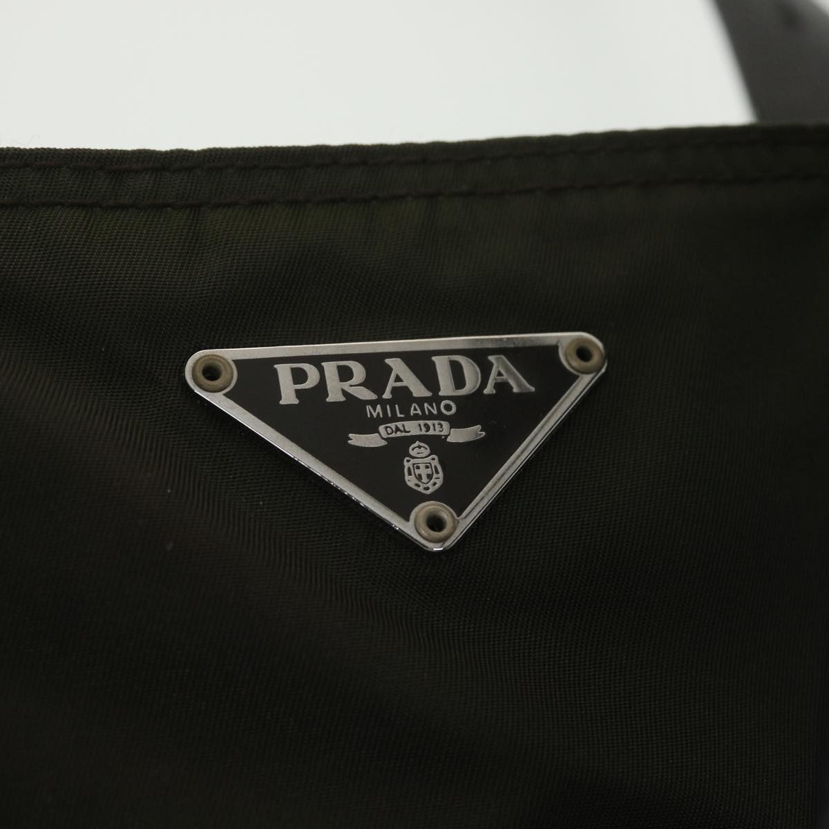 PRADA Shoulder Bag Nylon Khaki Auth 38478