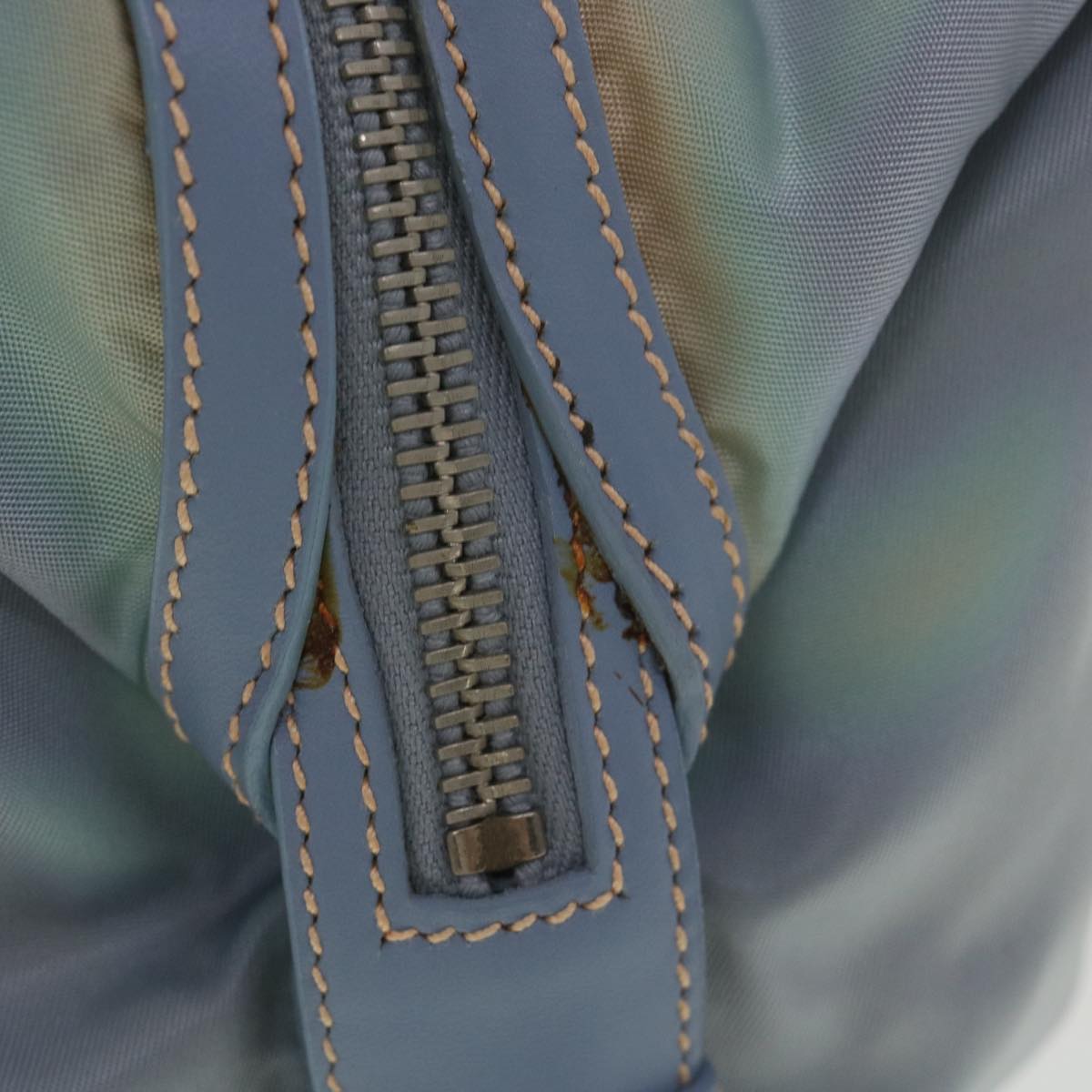 PRADA Shoulder Bag Nylon Light Blue Auth 38496