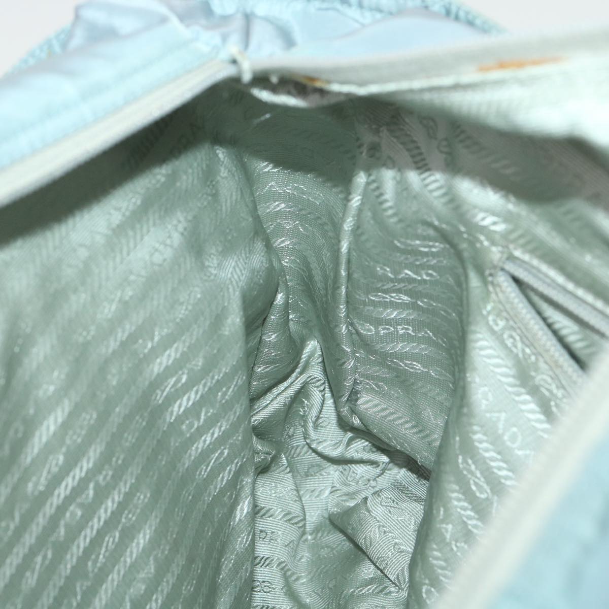 PRADA Shoulder Bag Nylon Light Blue Auth 38497
