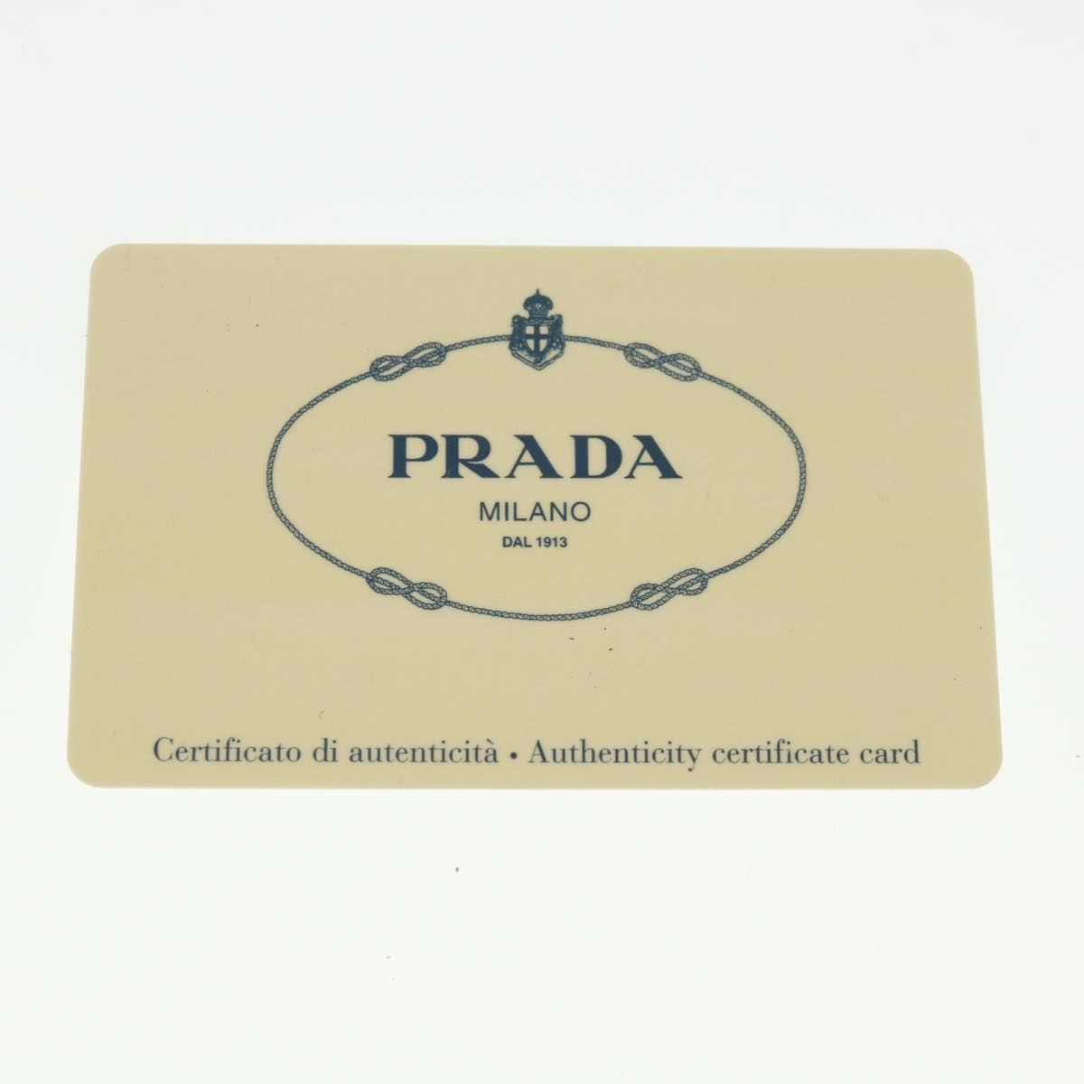 PRADA Hand Bag Nylon 2way Cream Auth 38501